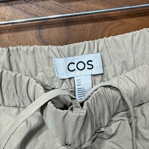 COS Light Beige Elastic Waist Pants